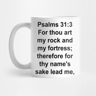 Psalm 31:3  King James Version Bible Verse Typography Mug